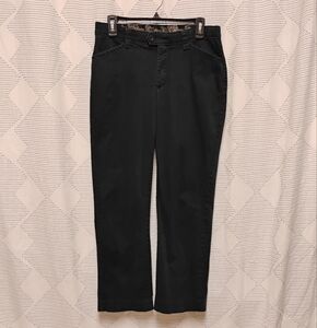 Lee Classic Black Trousers Stretch Comfort Waistband Women's Size 8 Petite
